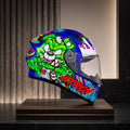 Capacete Xtroy FF526 Ted Azul/Verde - Foto showcase lateral
