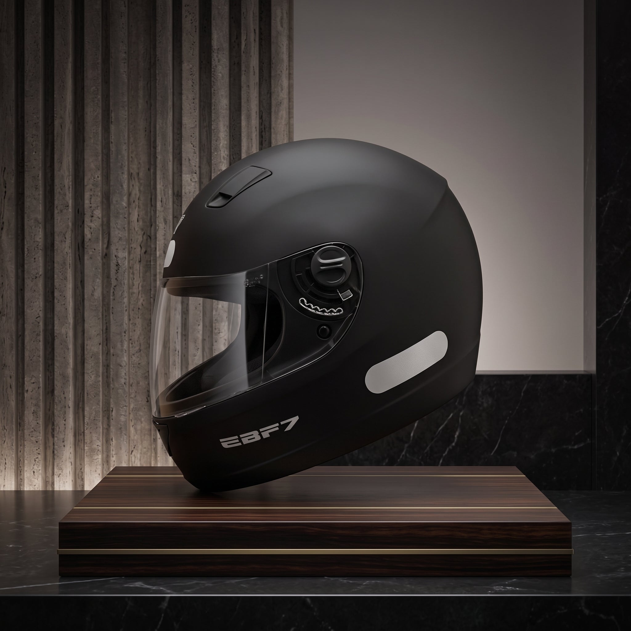 Capacete EBF 7 Solid Preto - Foto showcase lateral