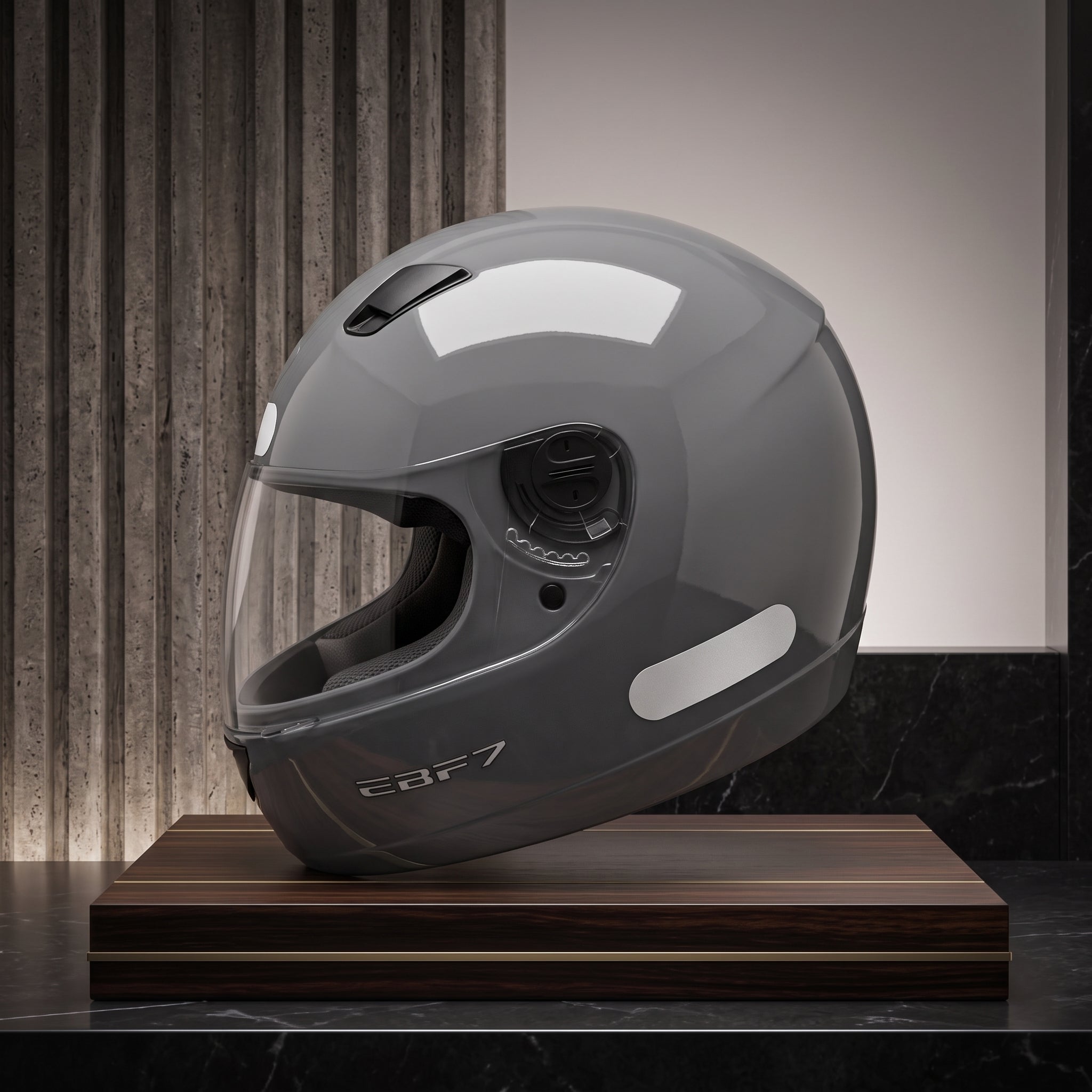 Capacete EBF 7 Solid Chumbo - Foto showcase lateral