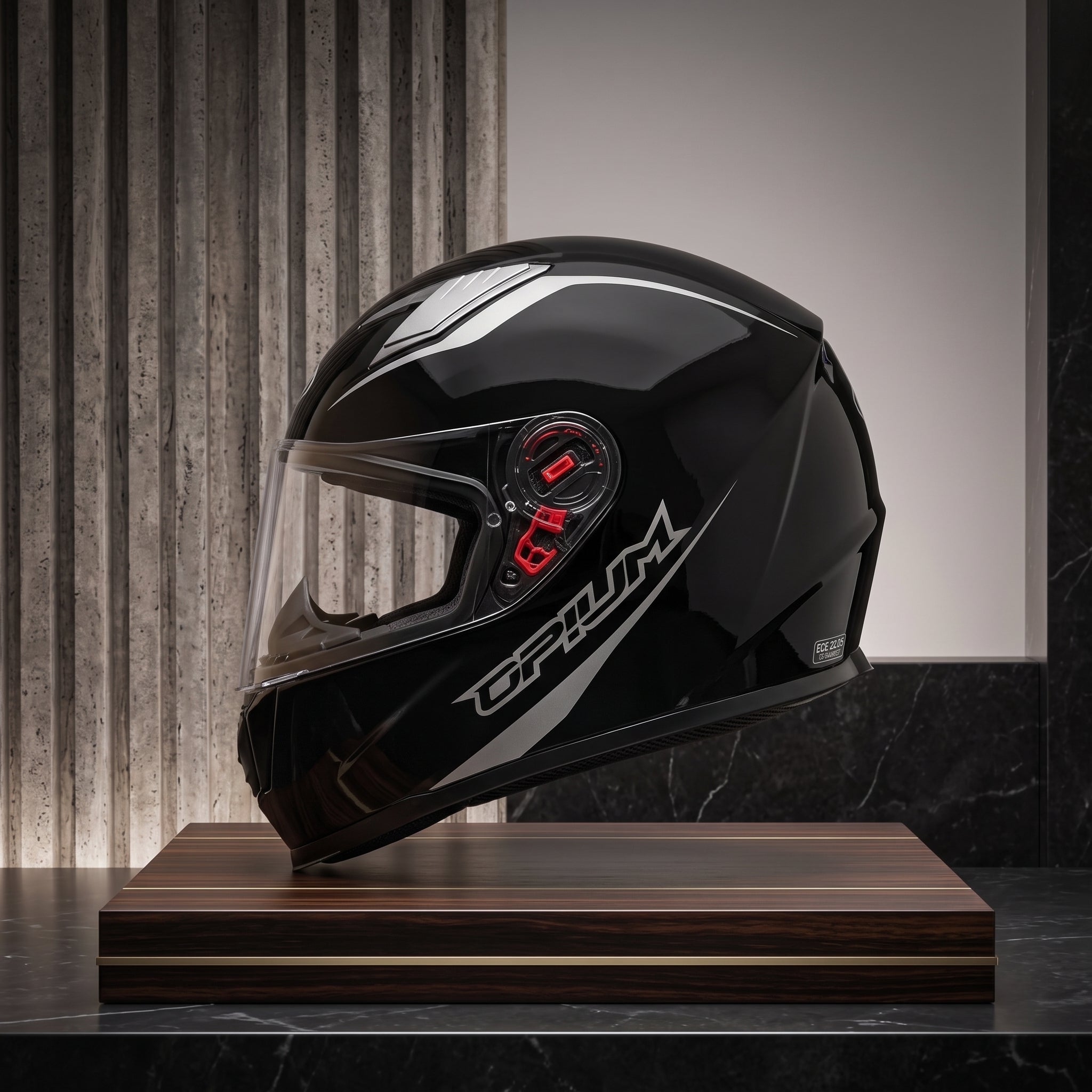 Capacete EBF Opium Solid Preto Fosco - Foto showcase lateral
