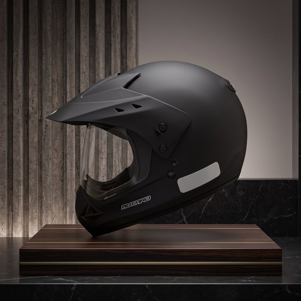 Capacete EBF Motard Preto Fosco - Foto showcase lateral