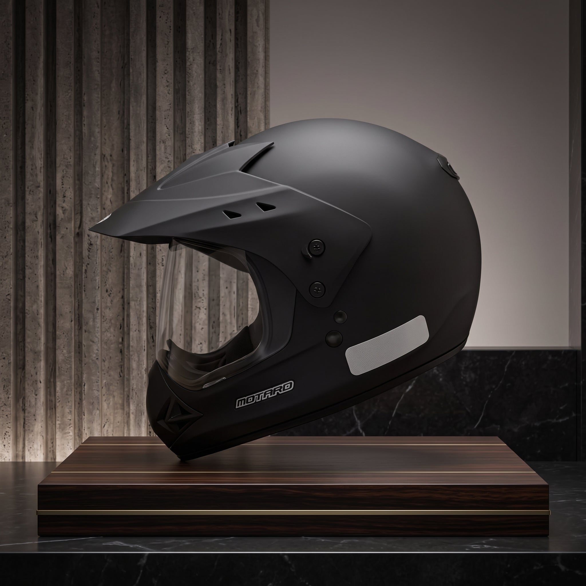 Capacete EBF Motard Preto Fosco - Foto showcase lateral