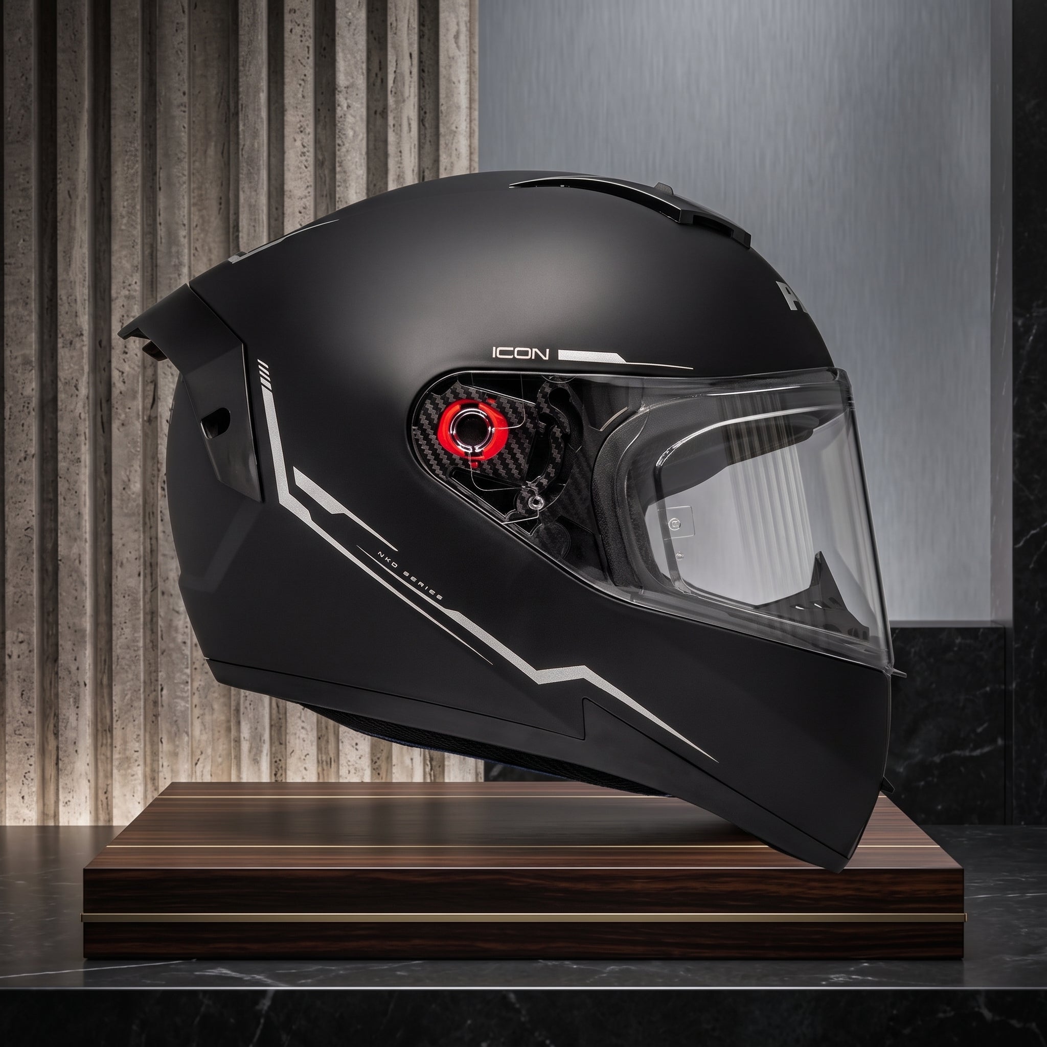 Capacete Peels Icon Pro NKD Preto Fosco - Foto showcase lateral
