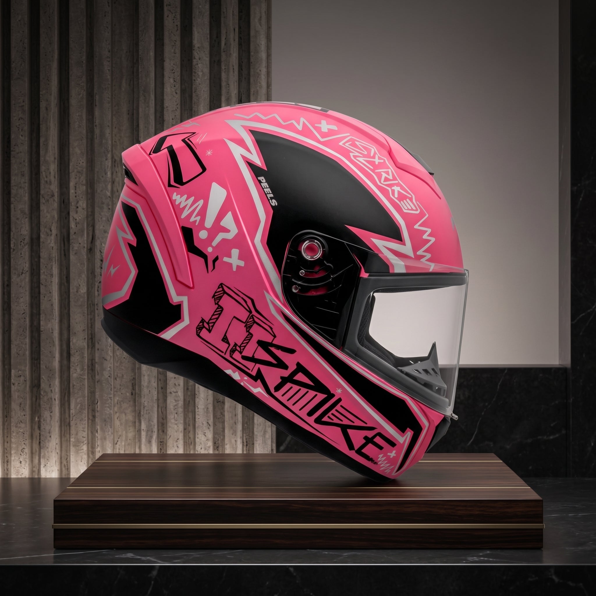 Capacete Peels Spike 2 STK Rosa - Foto showcase lateral