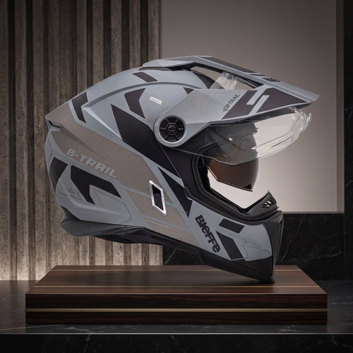 Capacete Bieffe B-Trail Conquest Cinza/Preto - Foto showcase premium