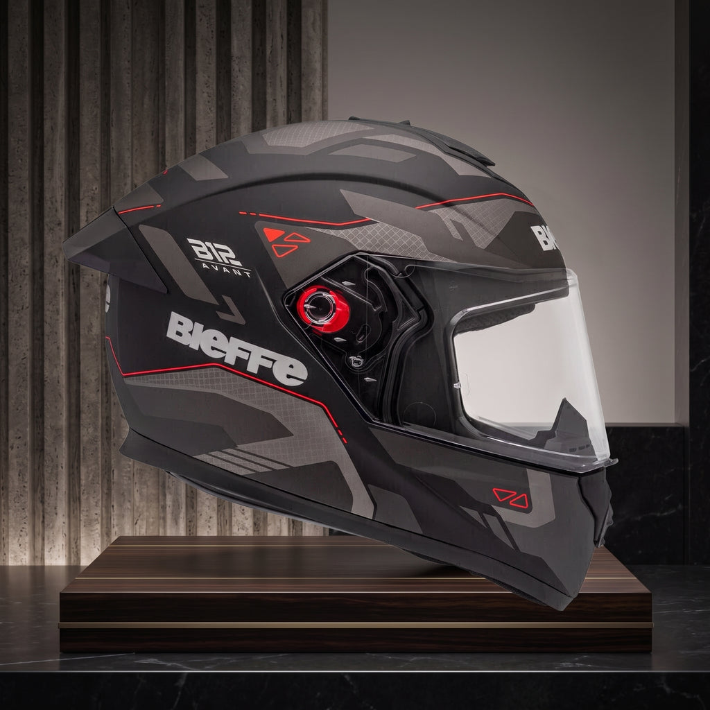 Capacete Bieffe B-12 Avant Preto Fosco/Grafite - exposição premium
