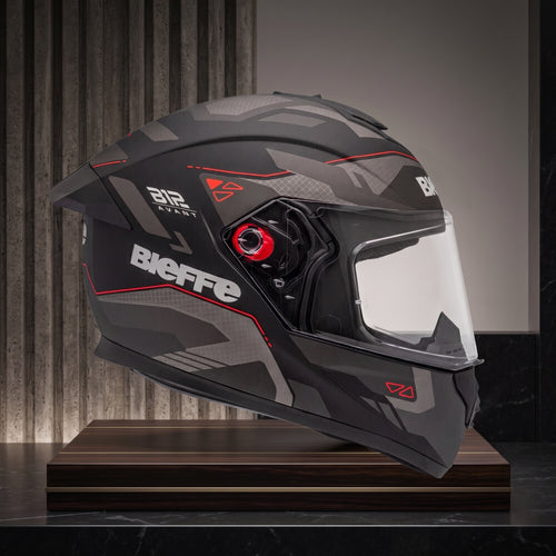 Capacete Bieffe B-12 Avant Preto Fosco/Grafite - exposição premium