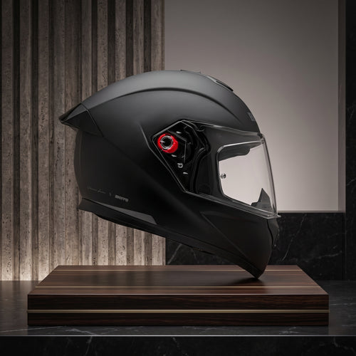 Capacete Bieffe B-12 Classic Preto Fosco - exposição premium