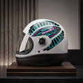 Capacete Taurus Formula 1R Graphic Branco - exposição premium lateral