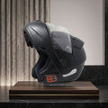 Capacete EBF E8 Preto Fosco Escamoteável - exposição premium