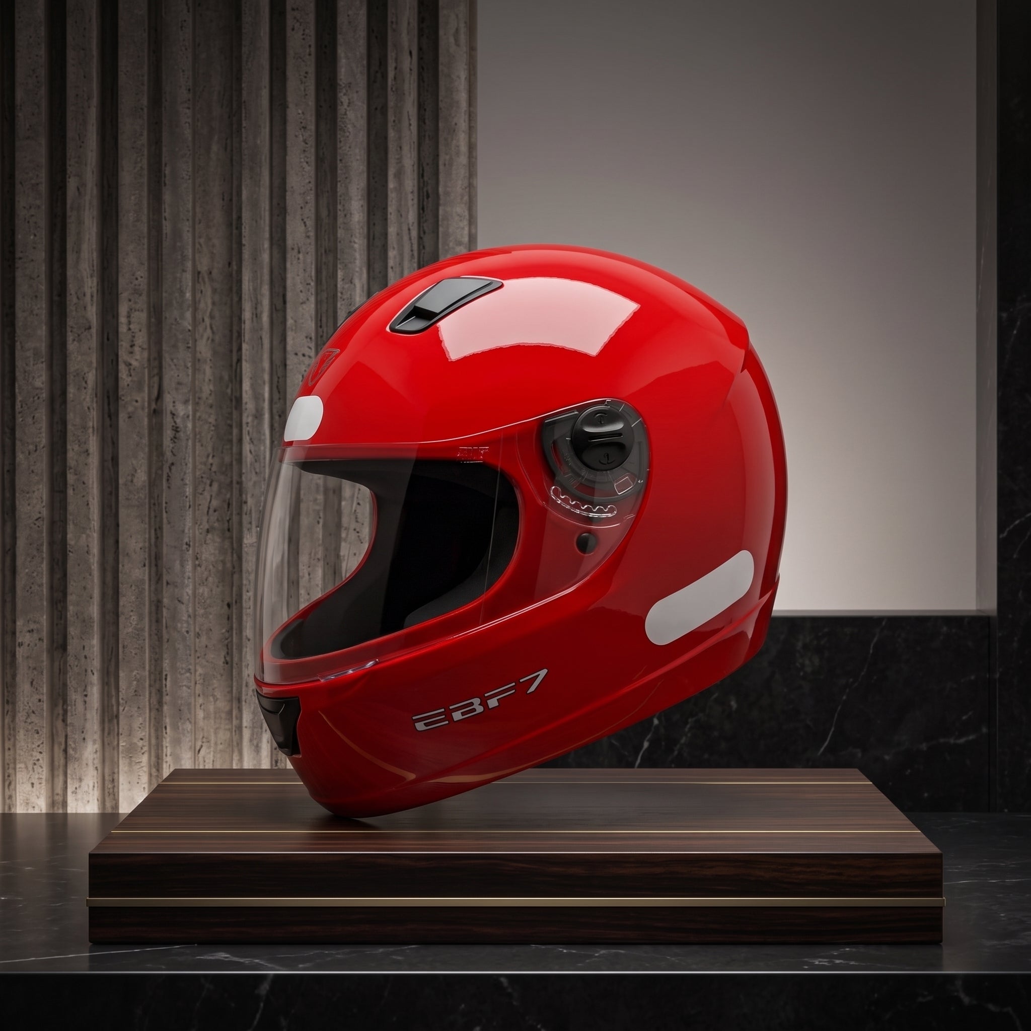 Capacete EBF 7 Solid Vermelho - Foto showcase lateral