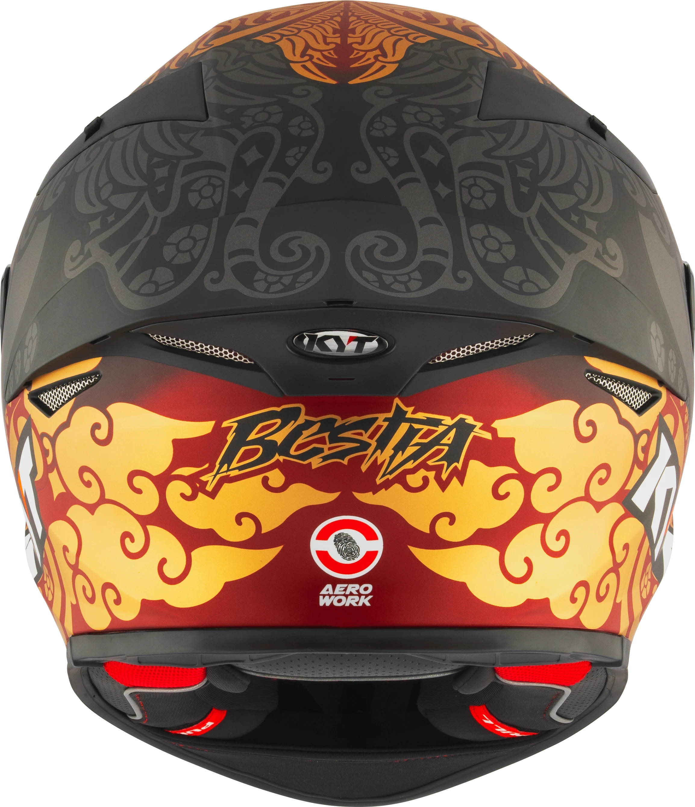 Capacete KYT TT-Revo Enea Indonesia Preto - topo com logo KYT