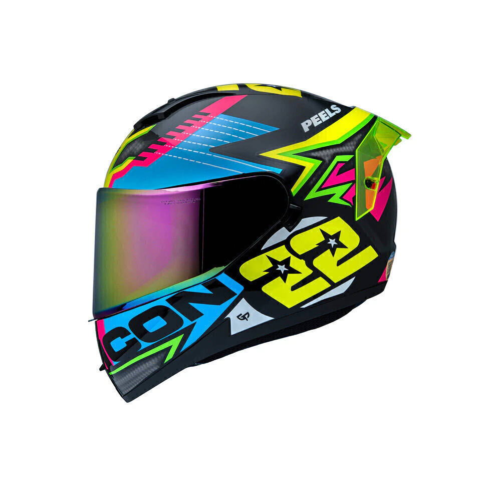 Capacete Peels Icon Pro RT Preto/Amarelo - Vista frontal