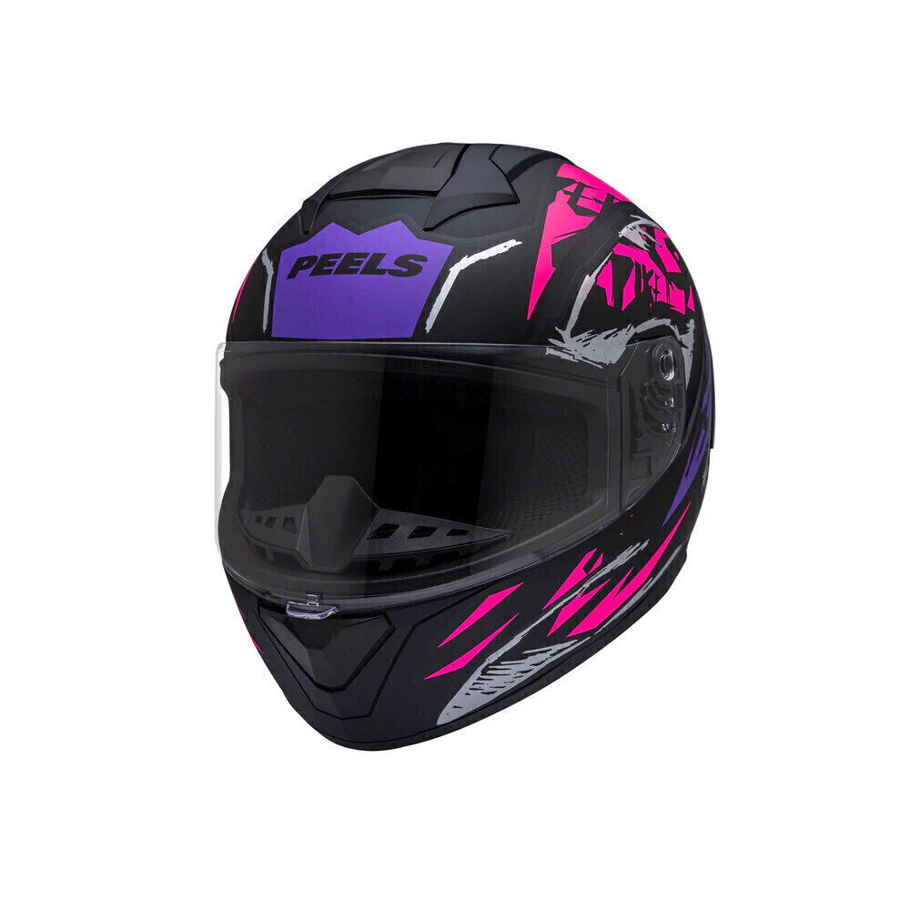 Capacete Peels Spike 2 DSM Preto/Rosa - Vista frontal