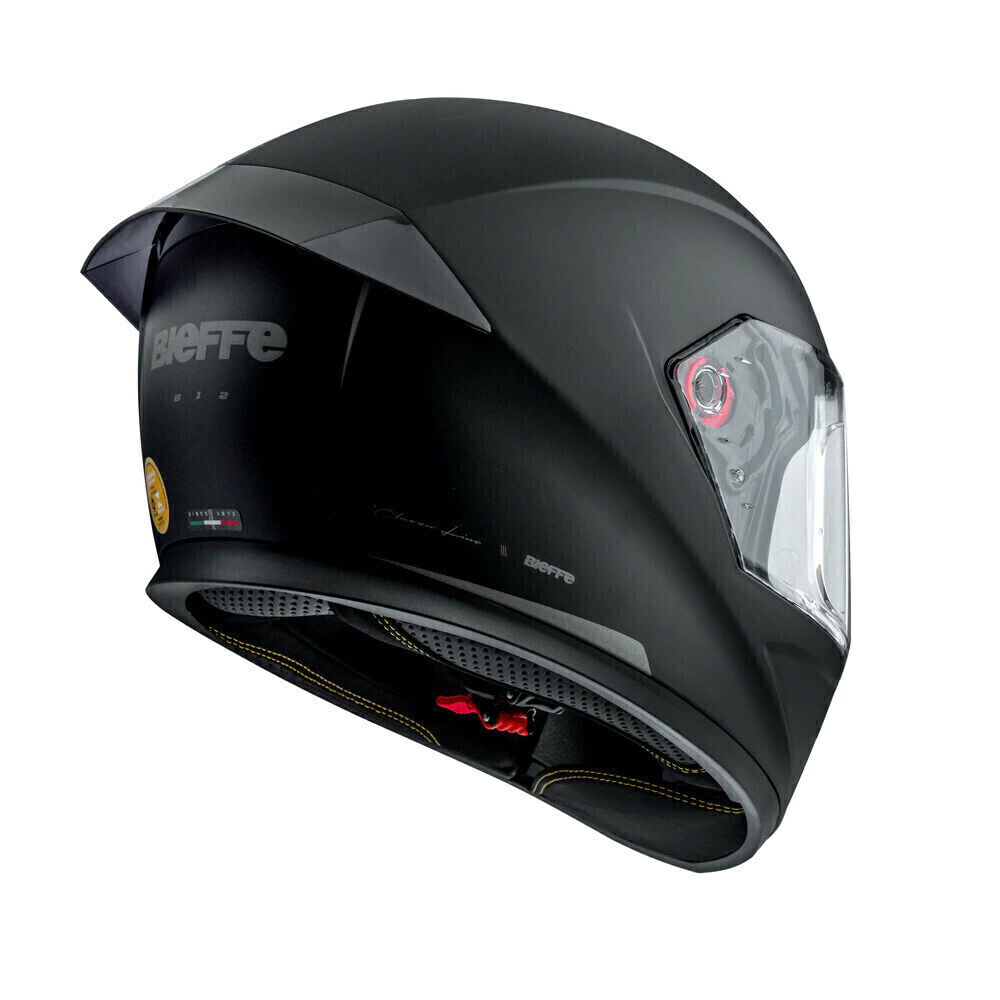 Capacete Bieffe B-12 Classic Preto Fosco - traseira