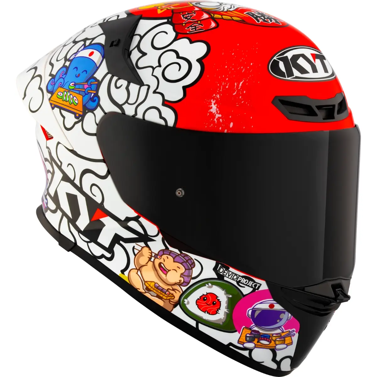 Capacete KYT TT-Revo Sushi Time Branco