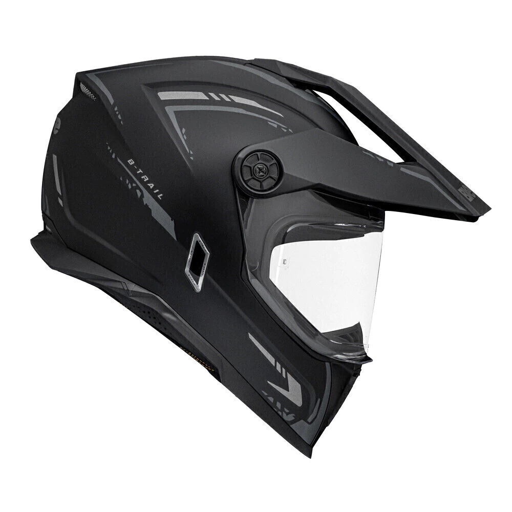 Capacete Bieffe B-Trail Authentic Preto Fosco - Vista lateral esquerda