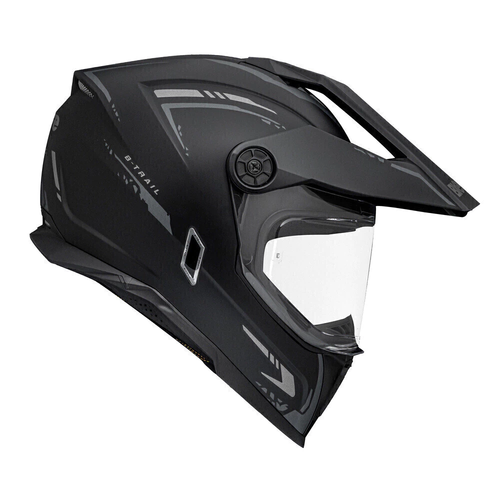 Capacete Bieffe B-Trail Authentic Preto Fosco - Vista lateral esquerda