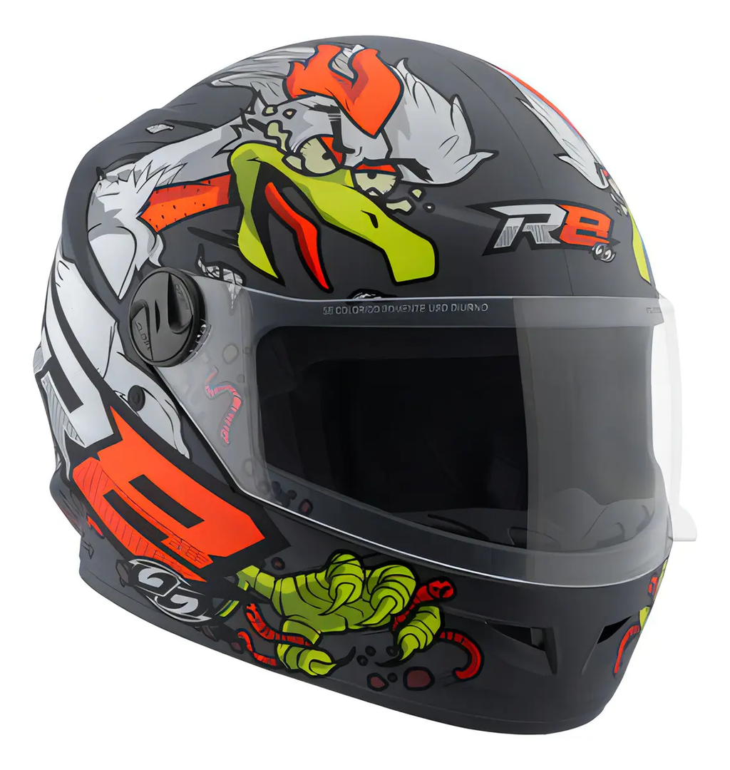Capacete ProTork R8 Rocket Chicken - lateral esquerda
