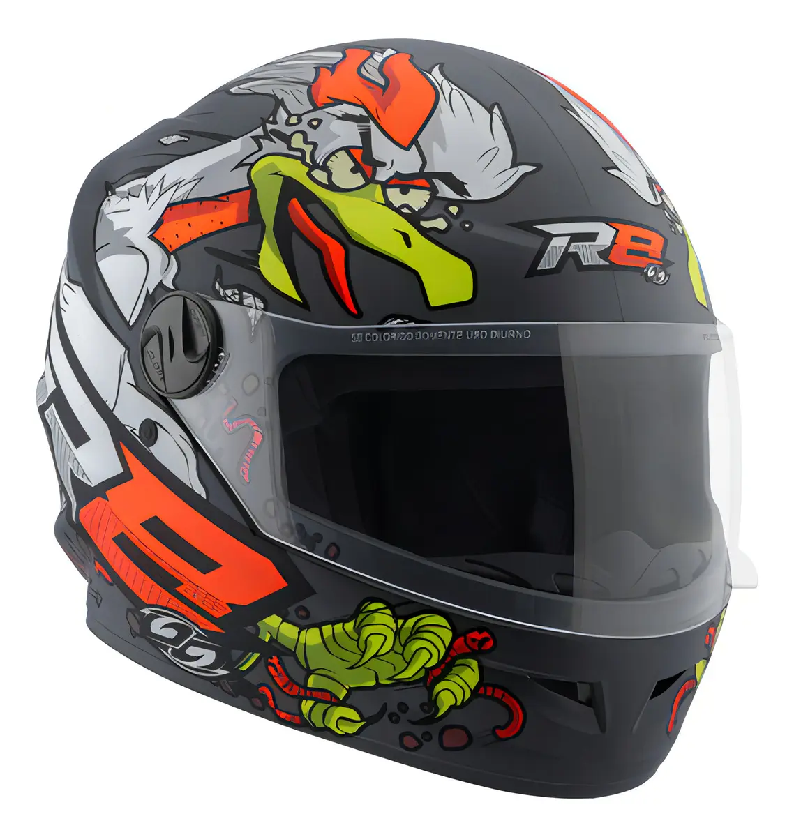 Capacete ProTork R8 Rocket Chicken - lateral esquerda