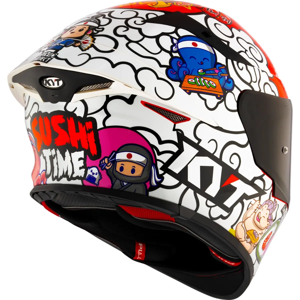 Capacete KYT TT-Revo Sushi Time Branco