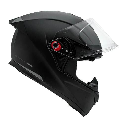 Capacete Bieffe B-12 Classic Preto Fosco - lateral com viseira aberta