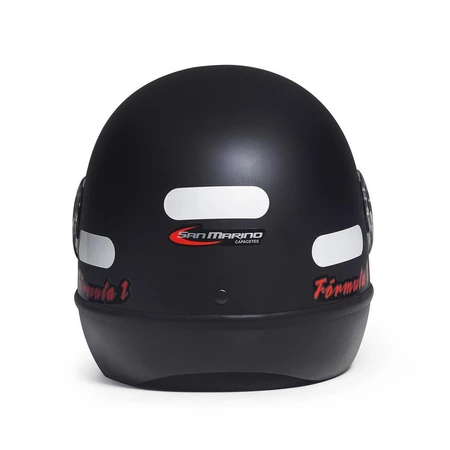 Capacete Taurus Formula 1R Classic Preto Fosco - traseira