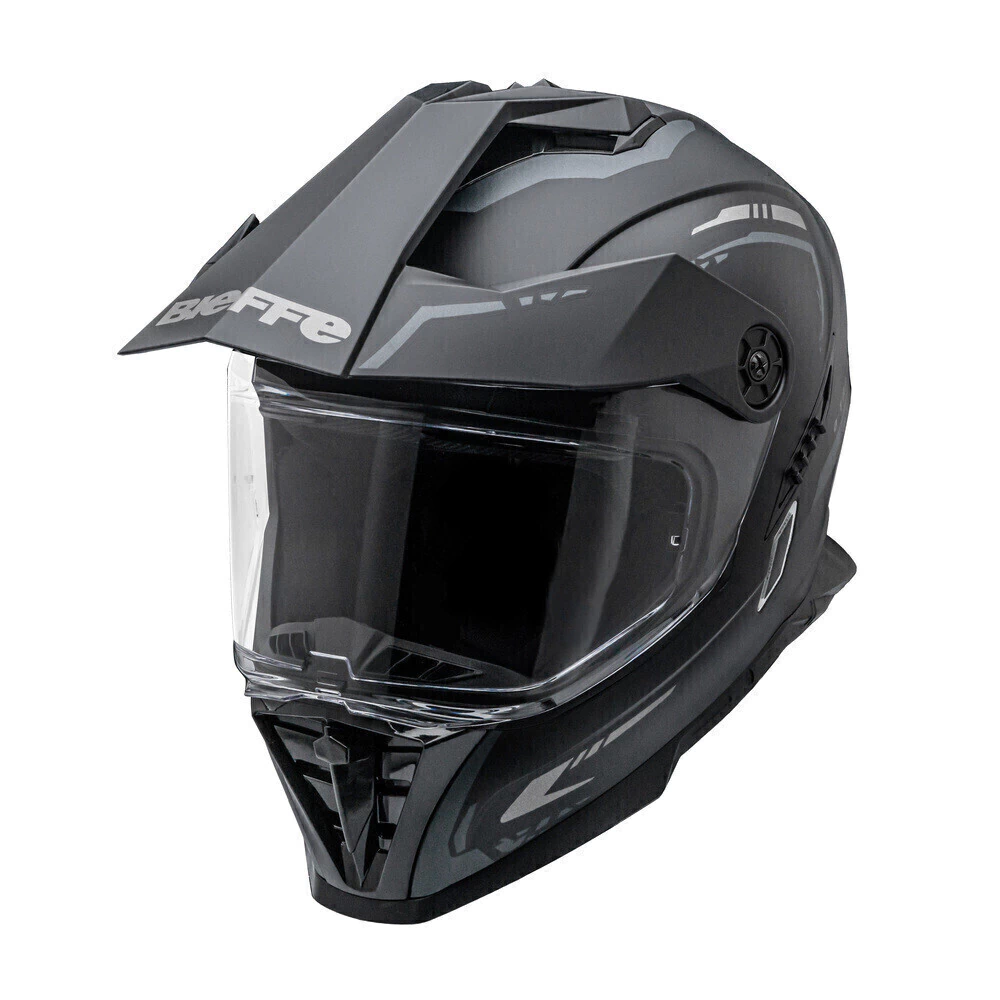 Capacete Bieffe B-Trail Authentic Preto Fosco - Vista frontal