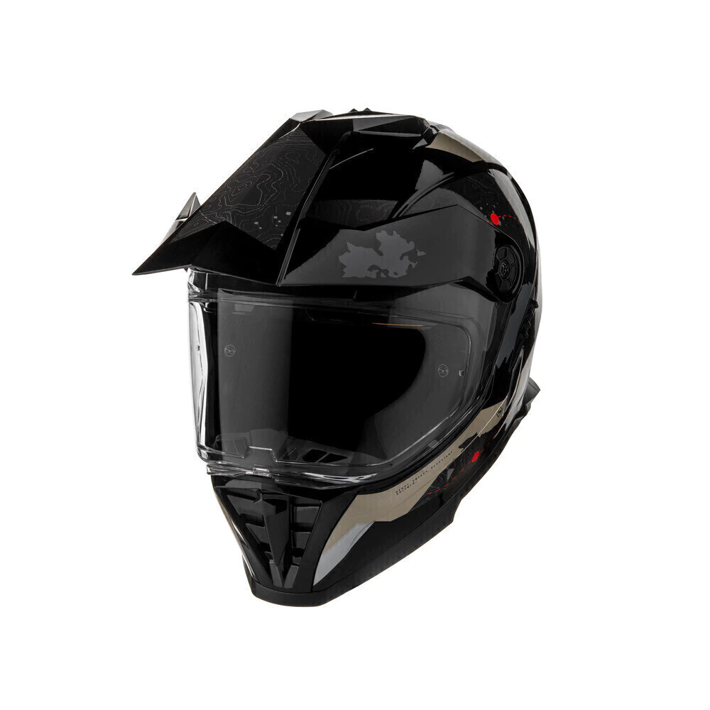 Capacete Bieffe B-Trail Frontier Preto/Desert - Vista frontal
