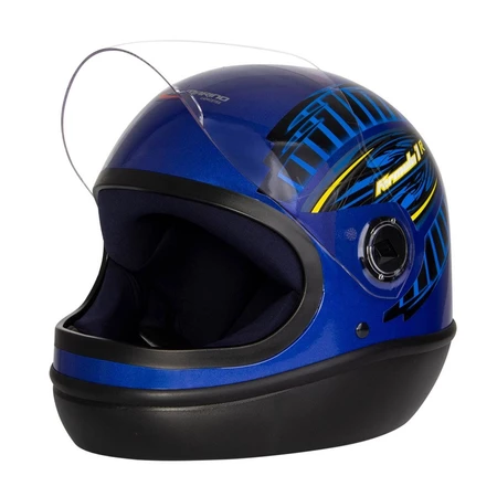 Capacete Taurus Formula 1R Graphic Azul - lateral com viseira