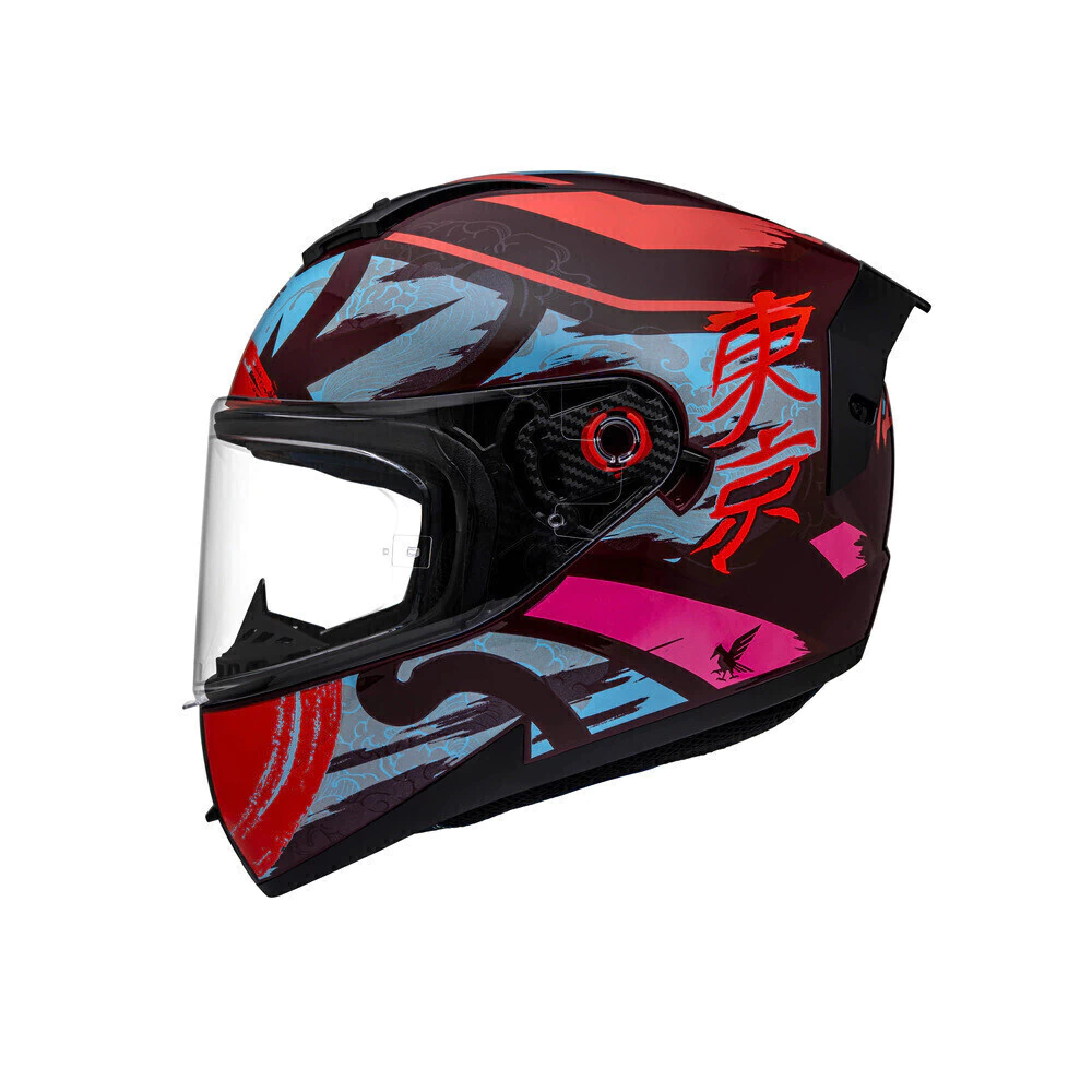 Capacete Peels Icon Pro Tokyo Preto/Vermelho - Vista lateral esquerda
