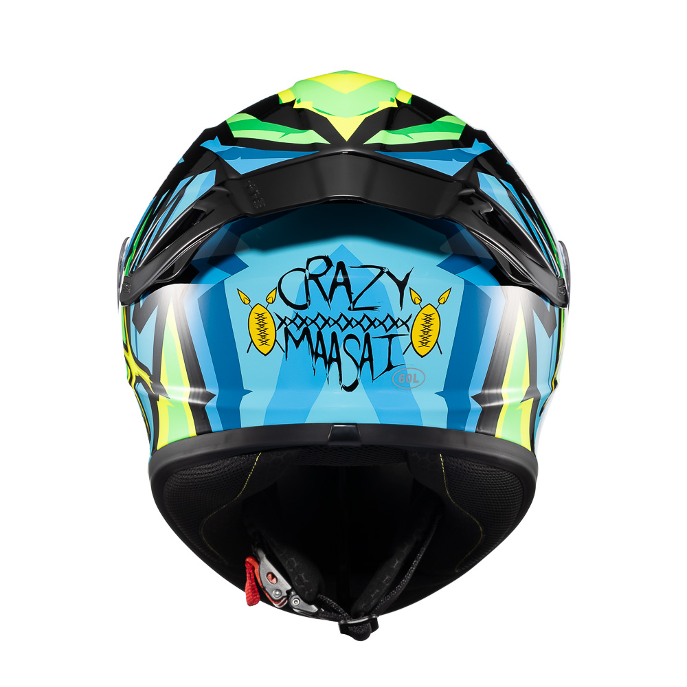 Capacete TEXX Spihe Maasai Verde/Azul - Vista traseira