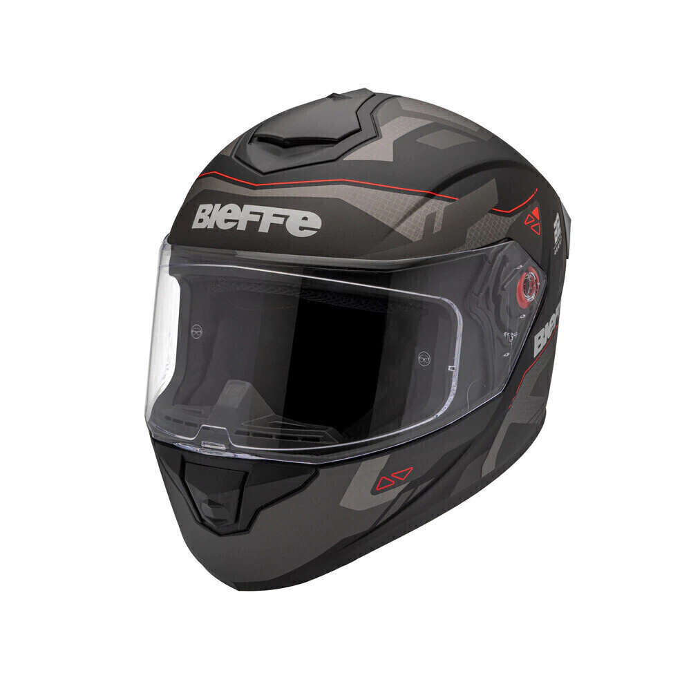 Capacete Bieffe B-12 Avant Preto Fosco/Grafite - frontal