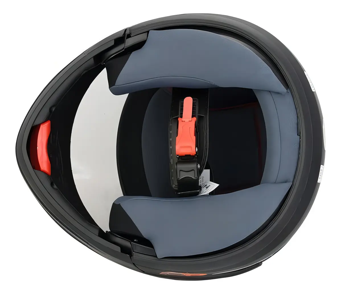 Capacete EBF E8 Preto Fosco Escamoteável - interior com forro removível
