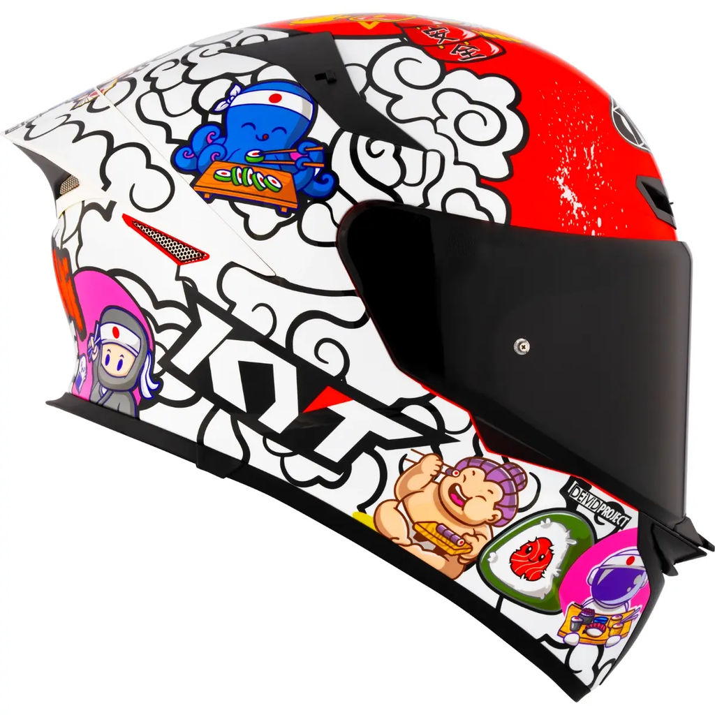 Capacete KYT TT-Revo Sushi Time Branco