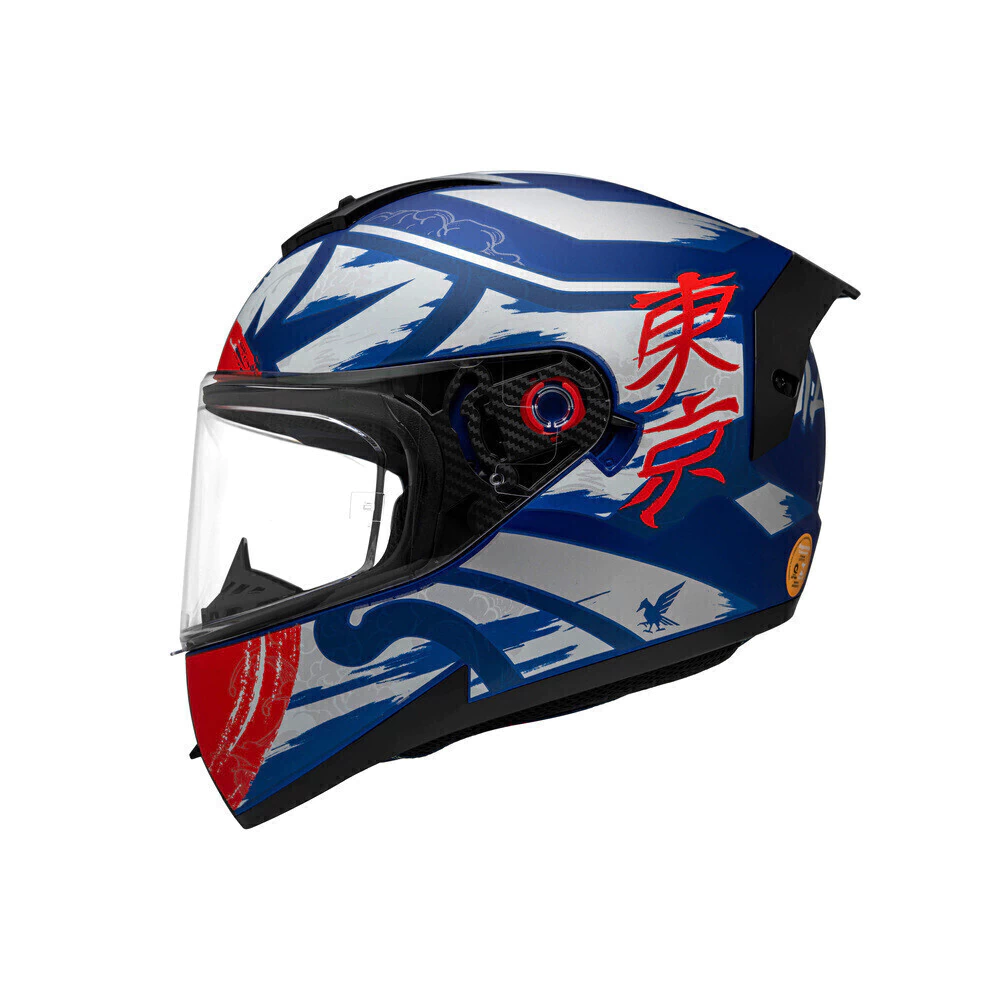 Capacete Peels Icon Pro Tokyo Vinho/Azul - Vista frontal