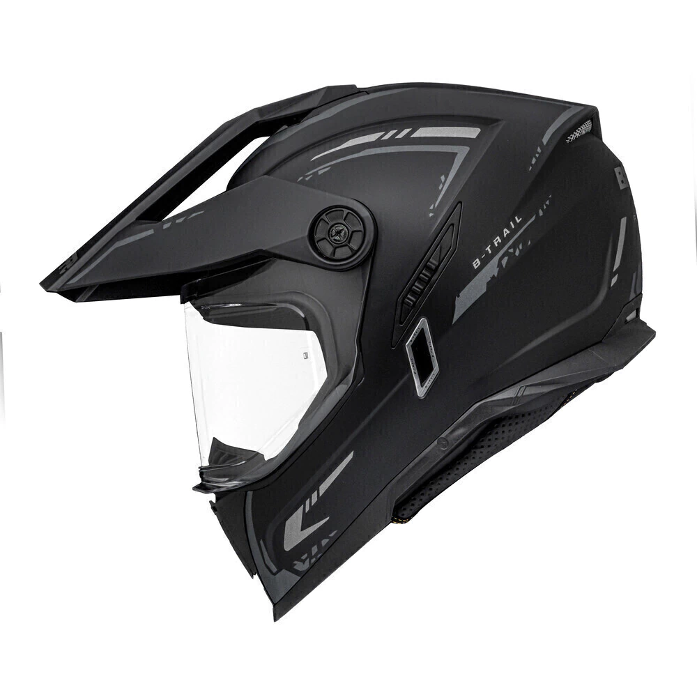 Capacete Bieffe B-Trail Authentic Preto Fosco - Vista lateral direita