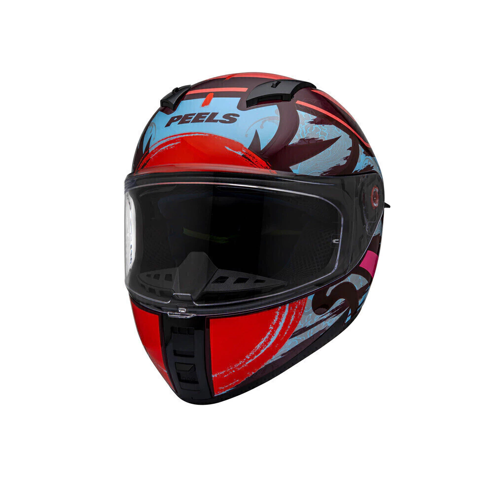 Capacete Peels Icon Pro Tokyo Preto/Vermelho - Vista frontal