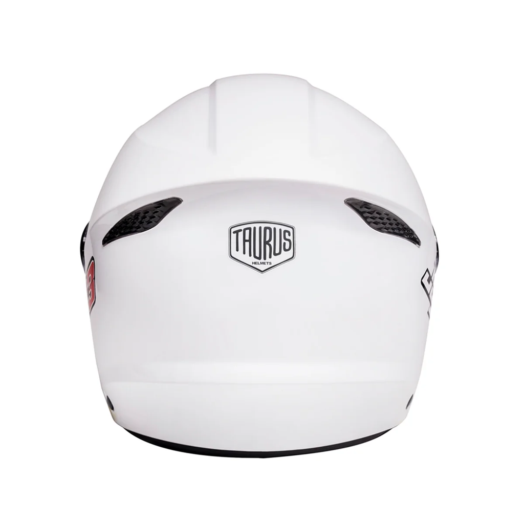 Capacete Taurus Joy 23 Branco Aberto - traseira