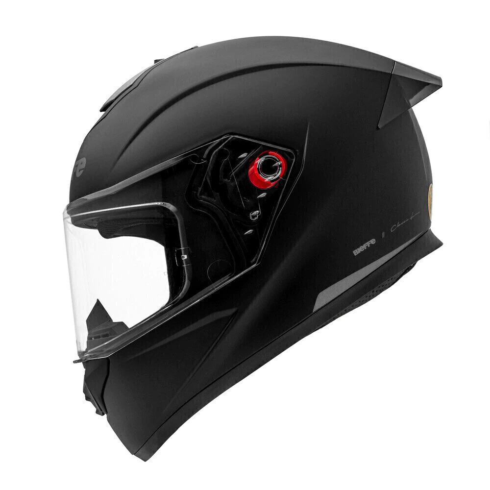 Capacete Bieffe B-12 Classic Preto Fosco - lateral direita