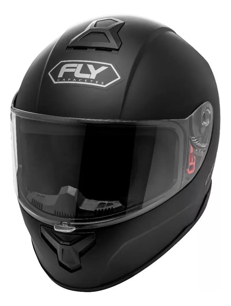 Capacete Fly Drive 2 HG Classic Preto Fosco - Vista frontal